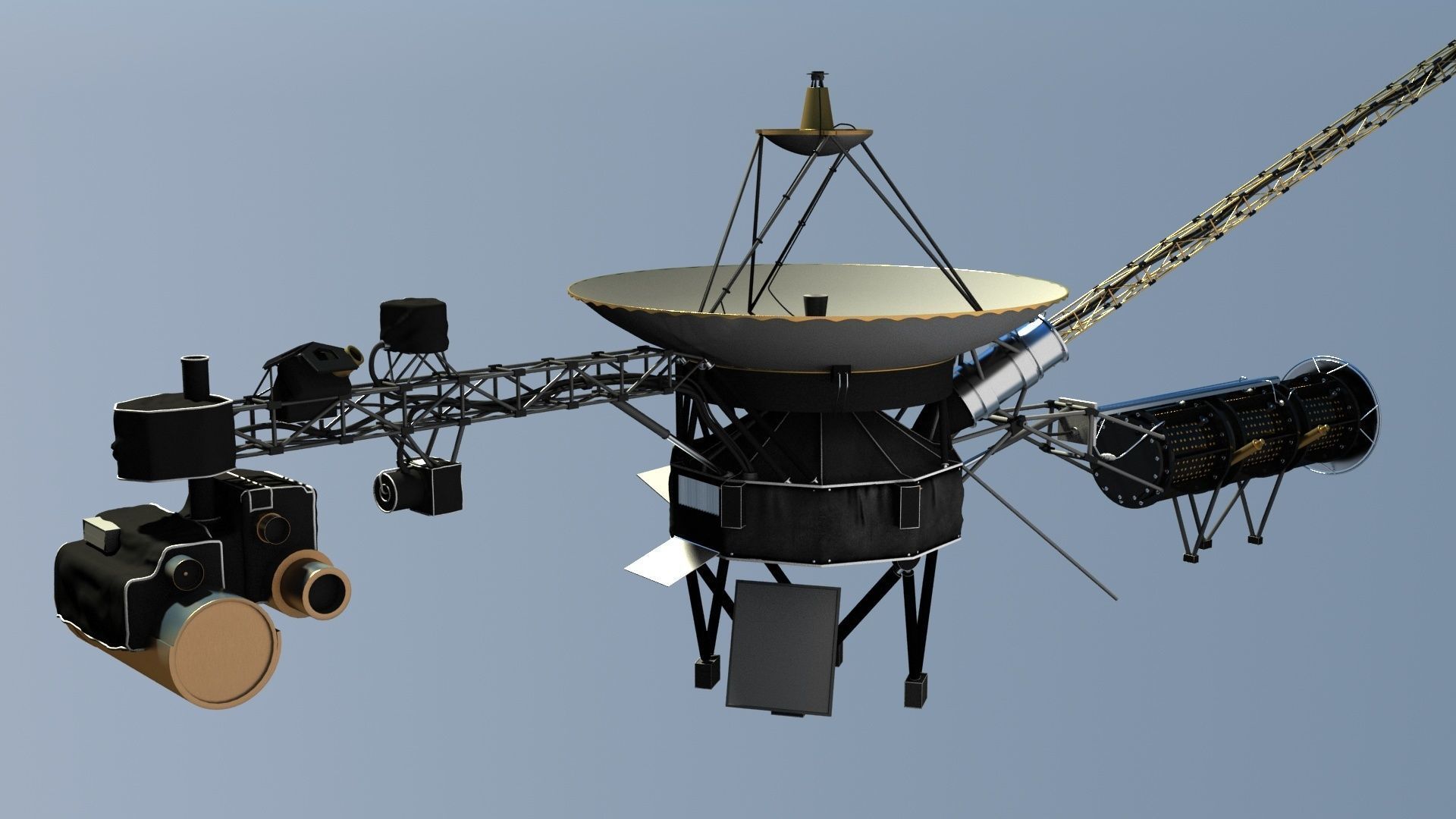 VOYAGER SATELLITE 3D model_9