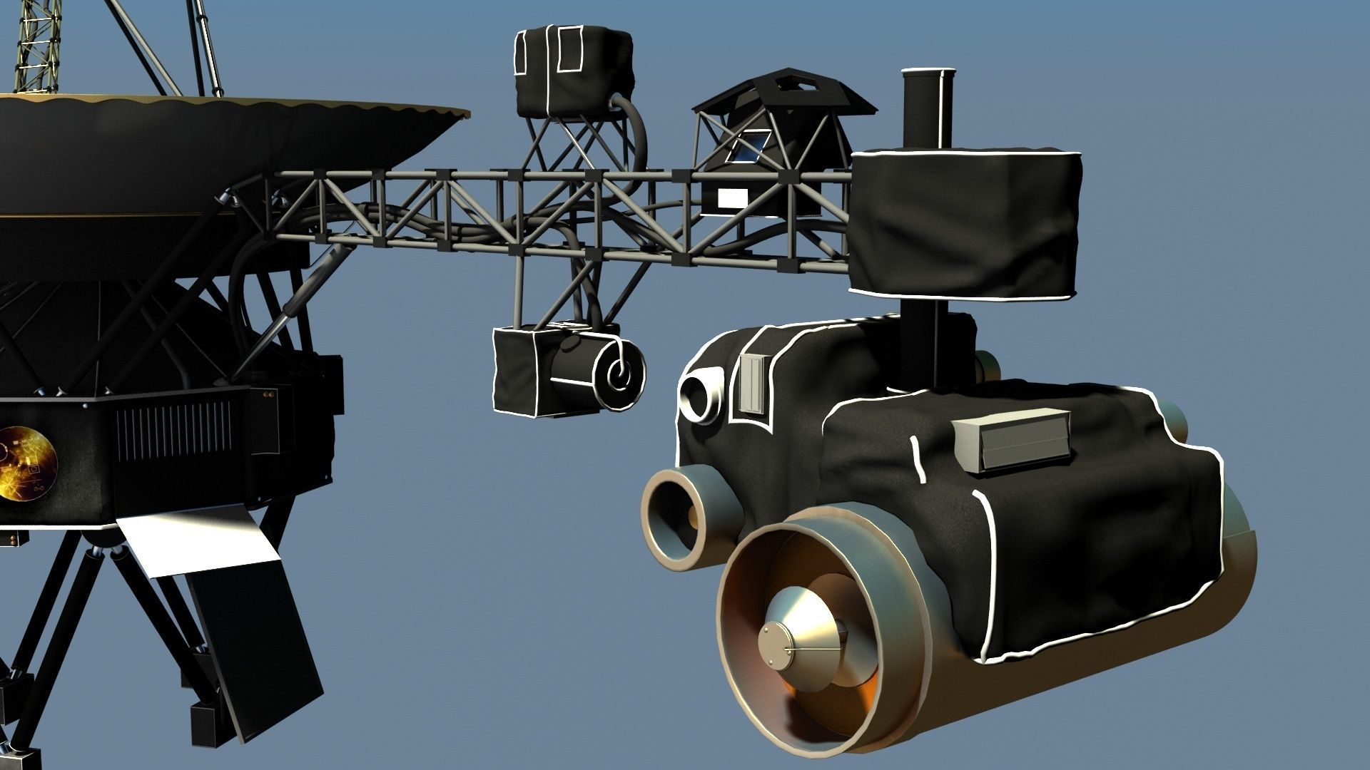 VOYAGER SATELLITE 3D model_6