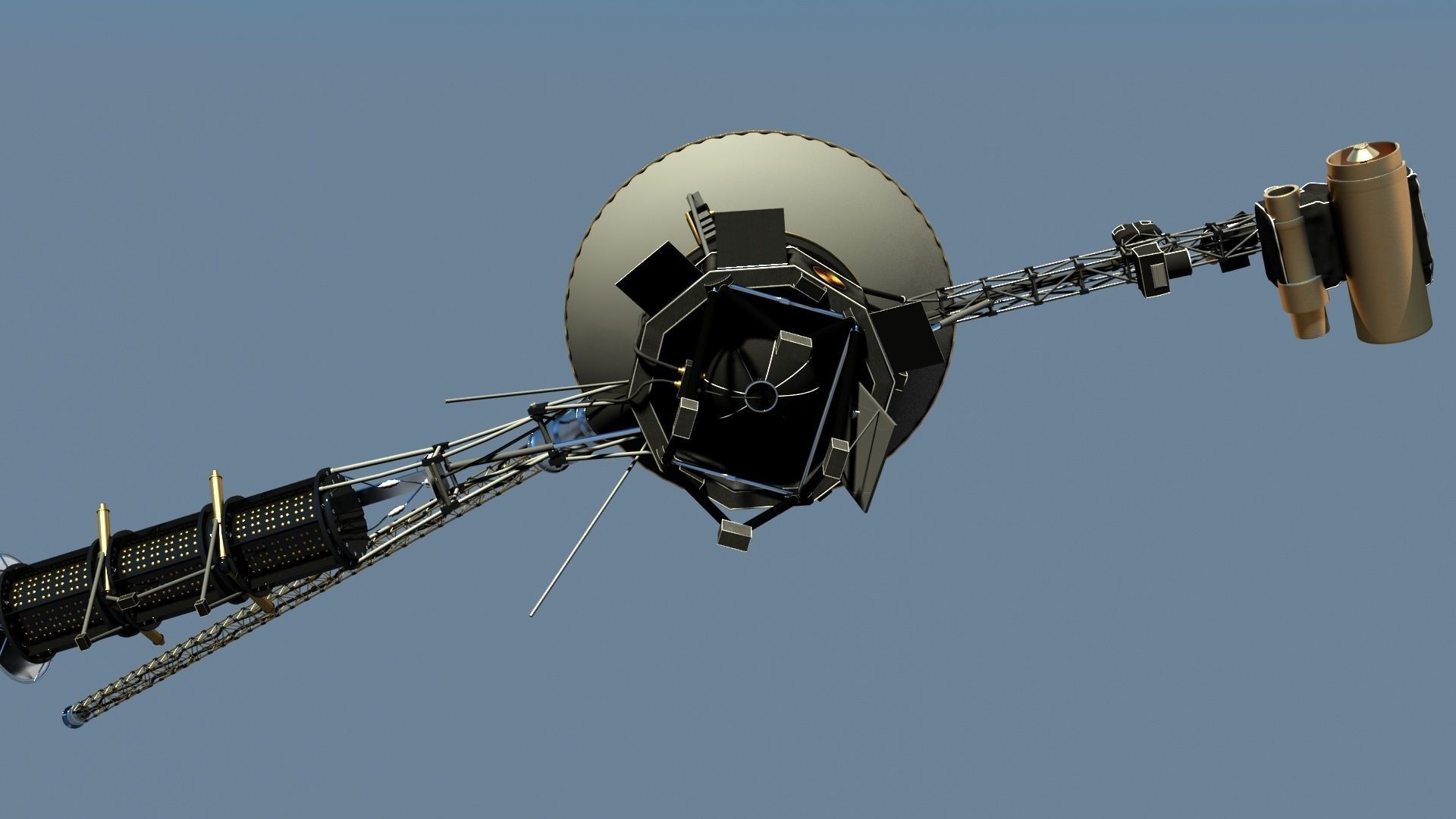 VOYAGER SATELLITE 3D model_2