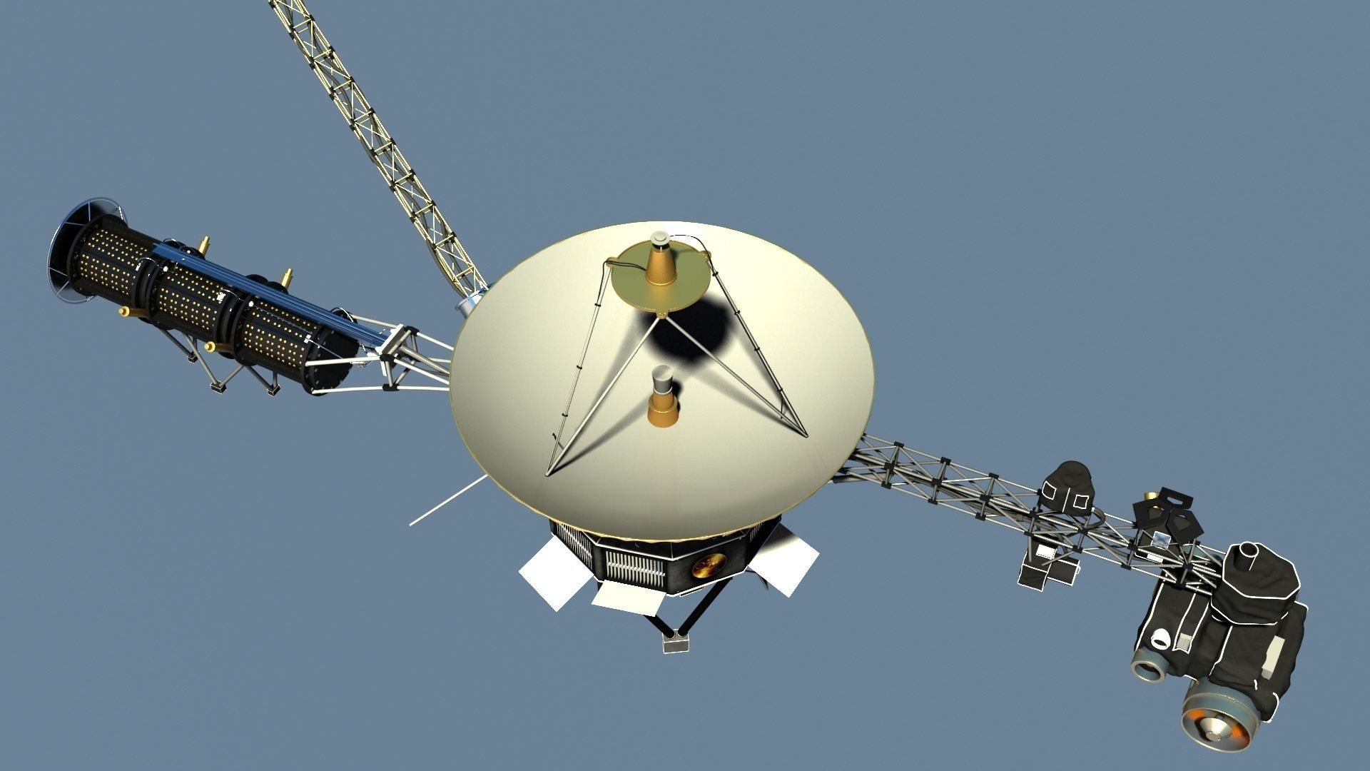 VOYAGER SATELLITE 3D model_4