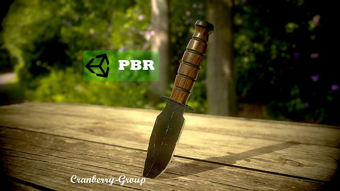 Ka-bar Short Knife Low-poly 3D model
