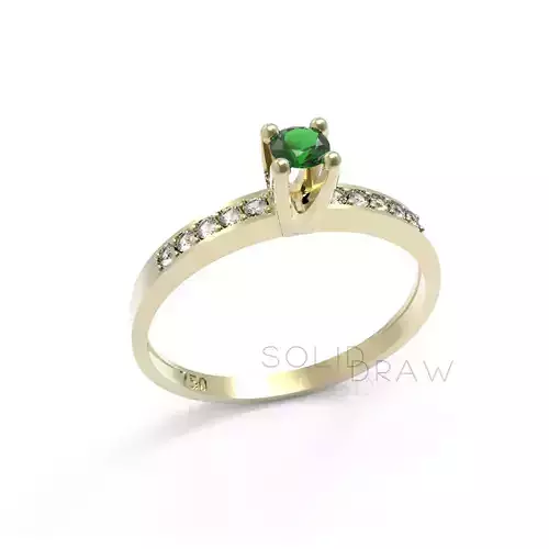Ring Engagment Solitarie Ring 3D print model 3D print model