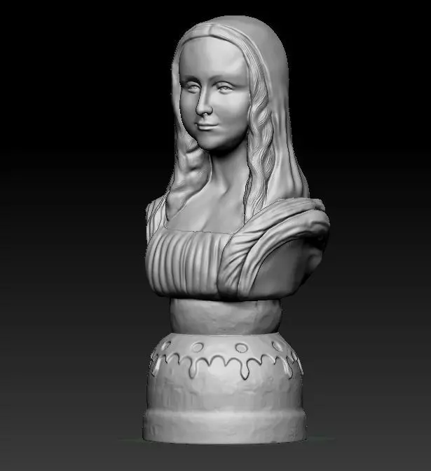 Bust of Monalisa 3D print model_0