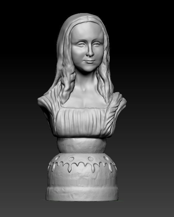 Bust of Monalisa 3D print model_1