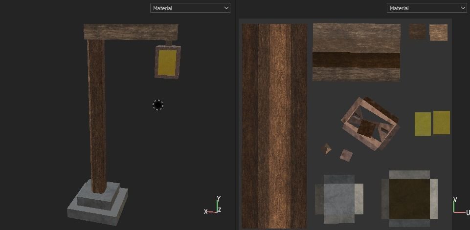  Street lamp Low-poly 3D model_1