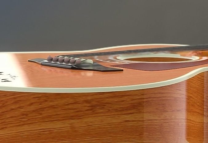 Acoustic guitar 3D model