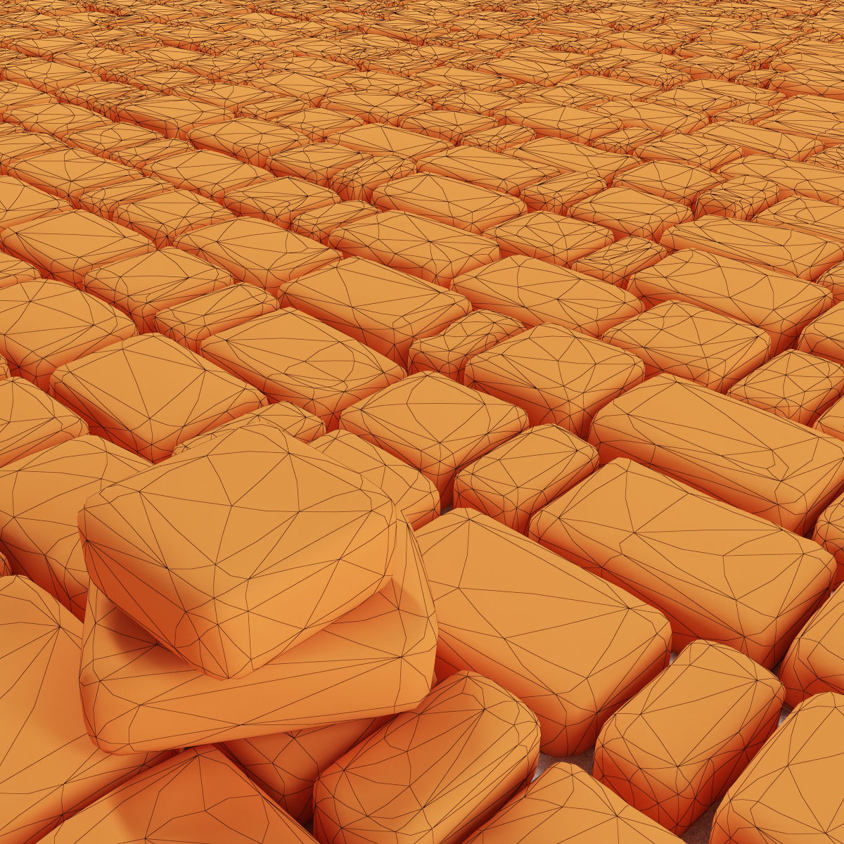 Paving stone old 3D model_5