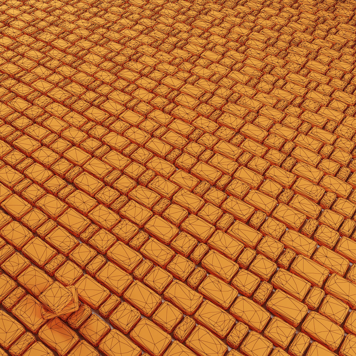 Paving stone old 3D model_4