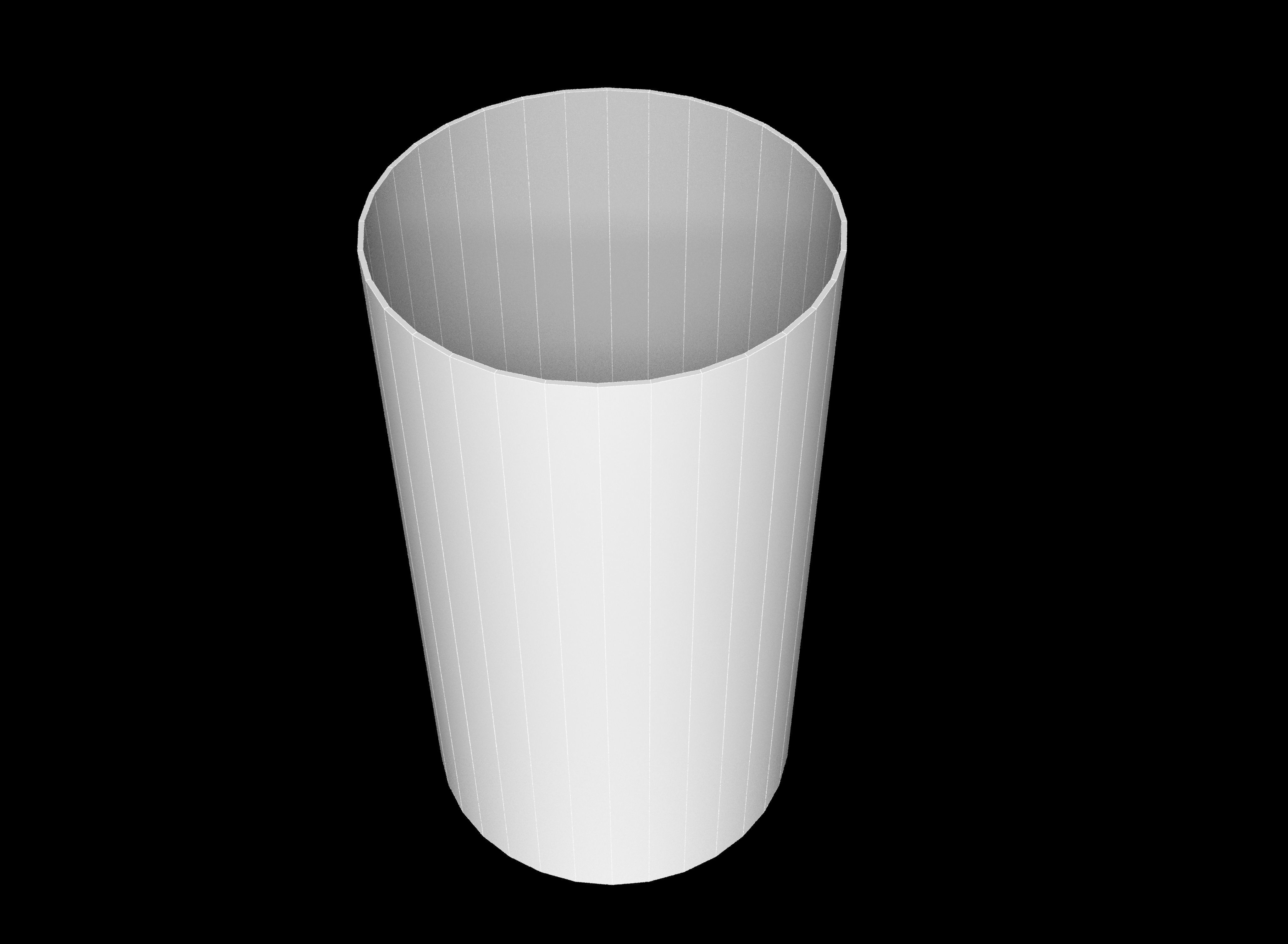 Trash can Low-poly 3D model_7
