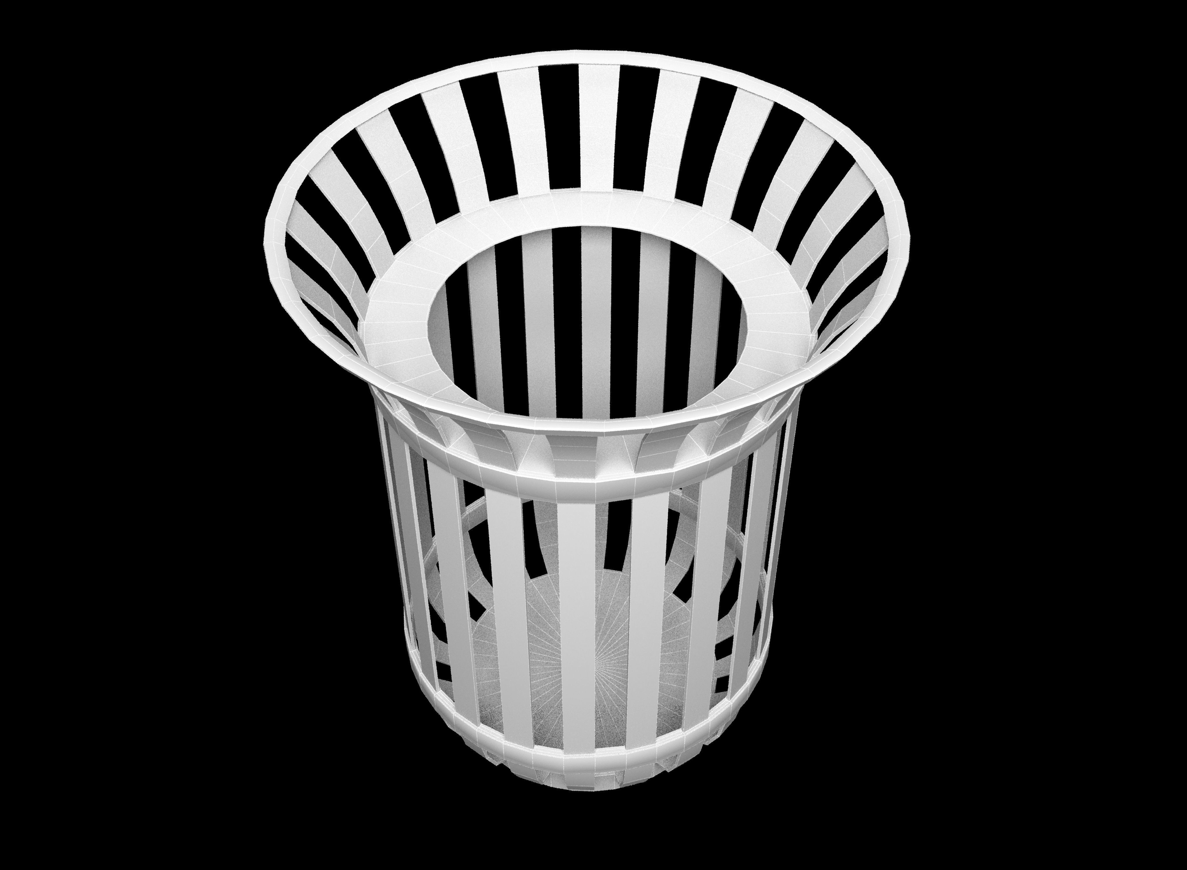 Trash can Low-poly 3D model_22