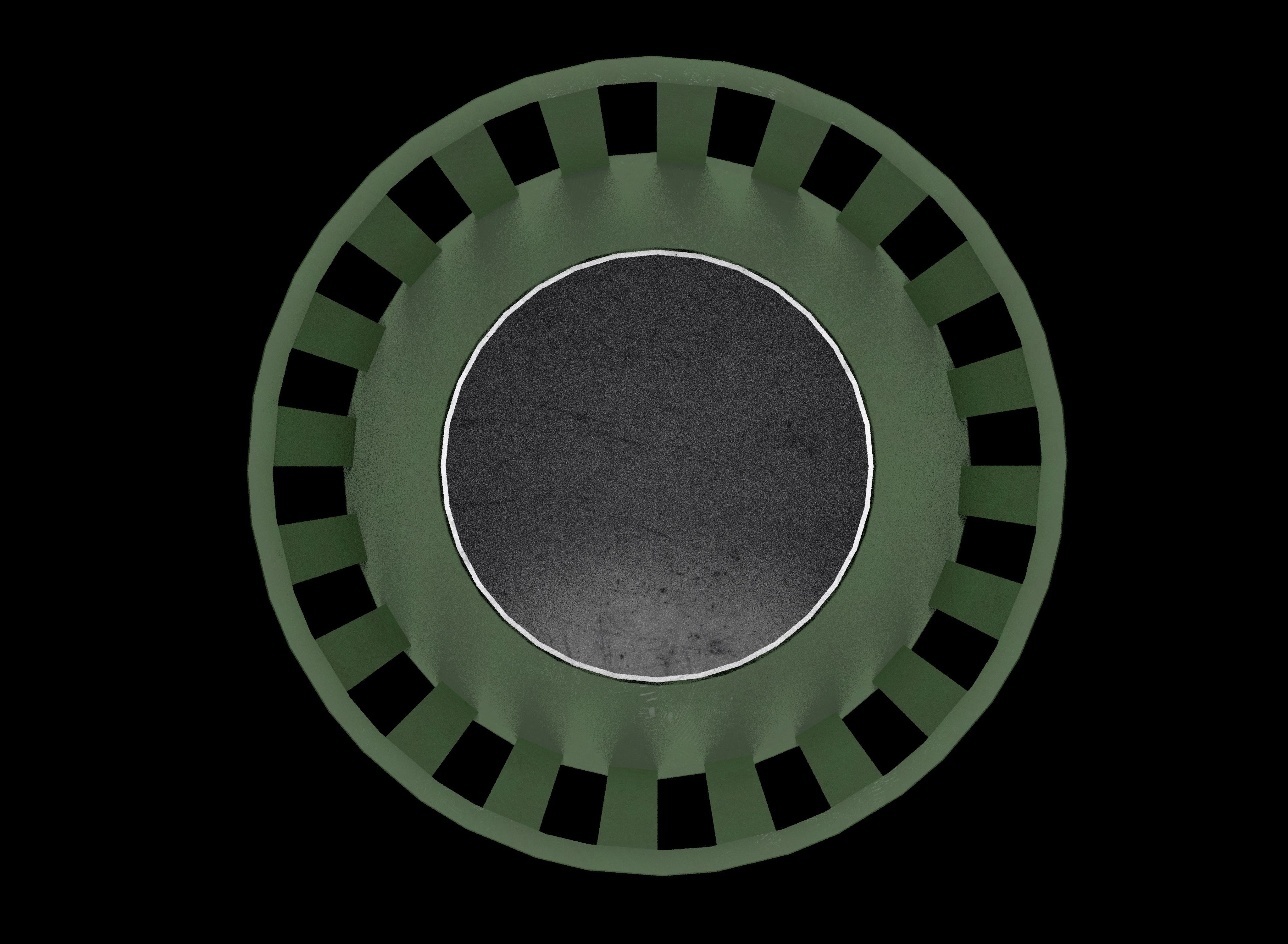 Trash can Low-poly 3D model_5