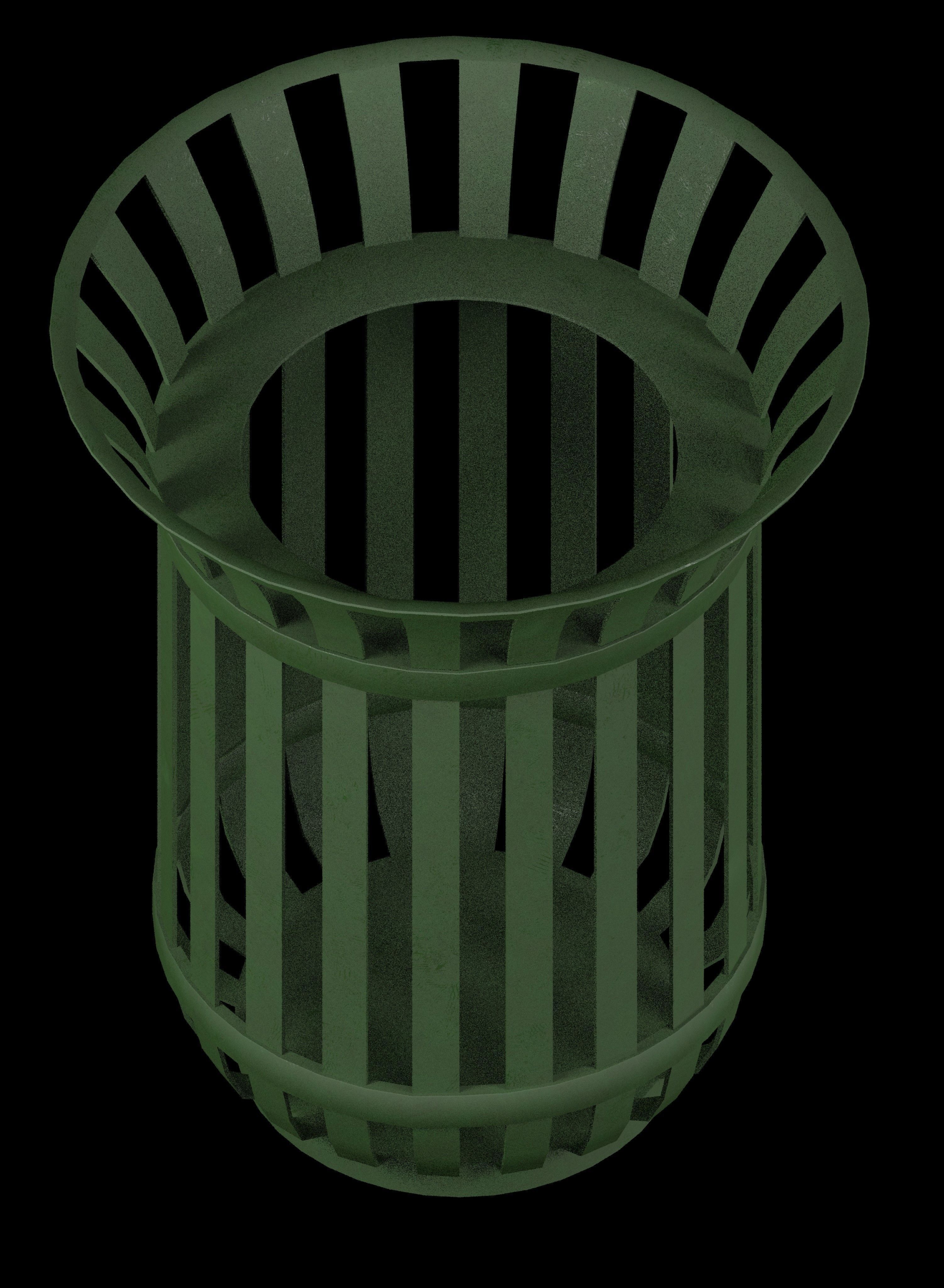 Trash can Low-poly 3D model_14