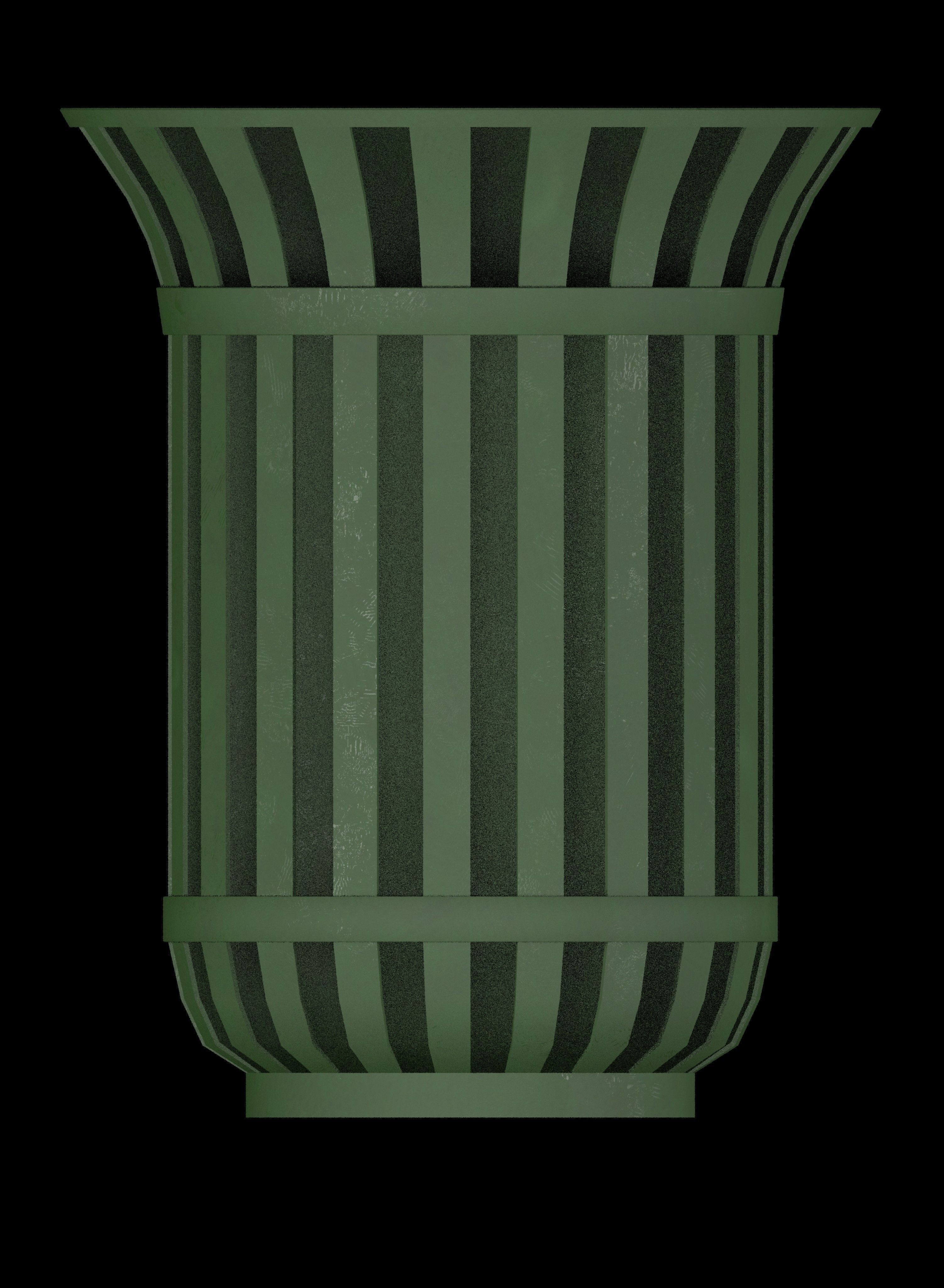 Trash can Low-poly 3D model_12