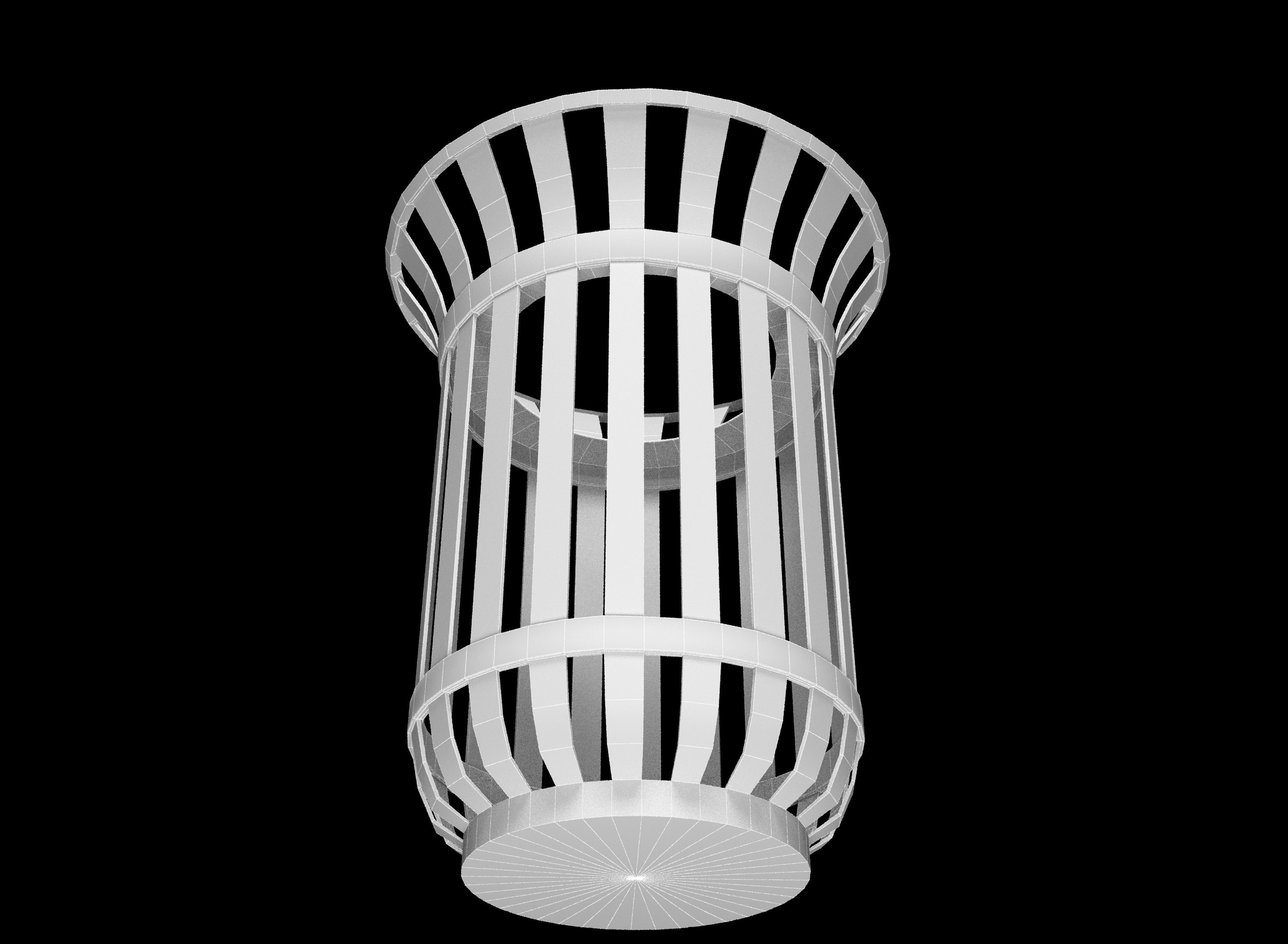 Trash can Low-poly 3D model_23