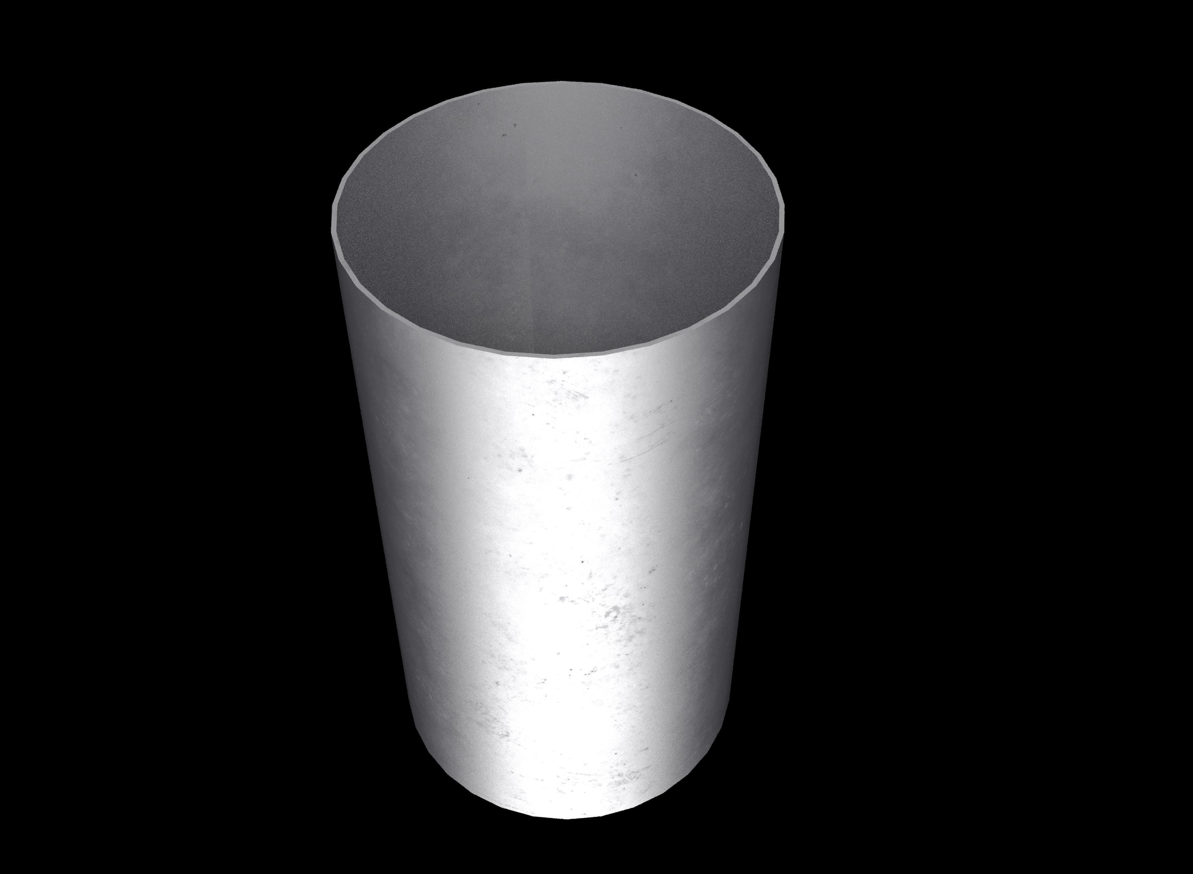 Trash can Low-poly 3D model_6