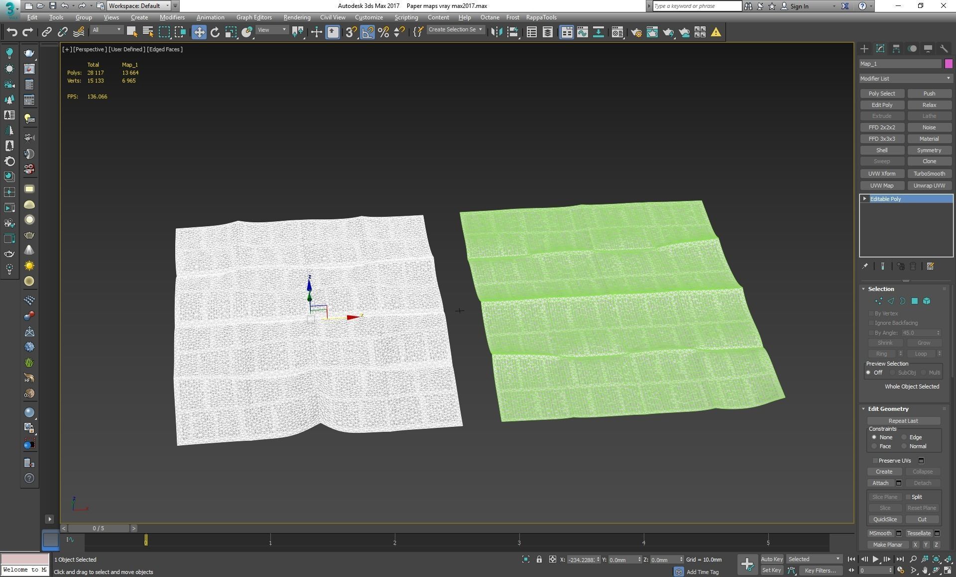 Paper map 3D model_6