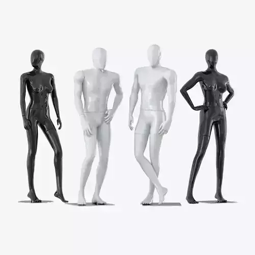 Four faceless mannequins two male and two female 33