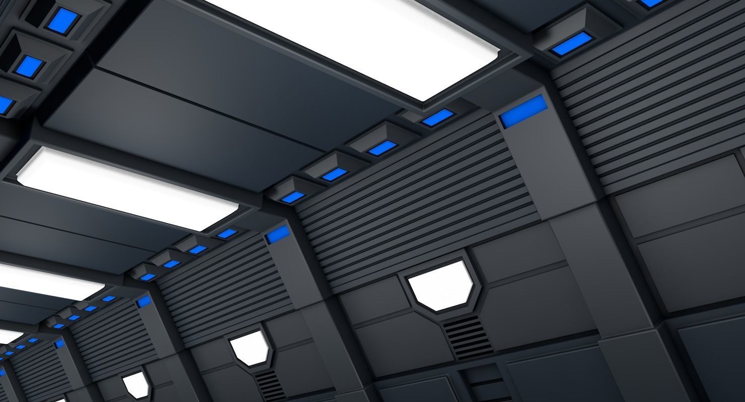 Sci Fi Corridor 3D model_9