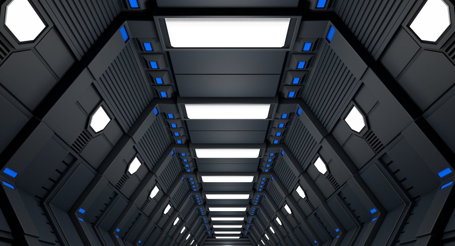 Sci Fi Corridor 3D model_1