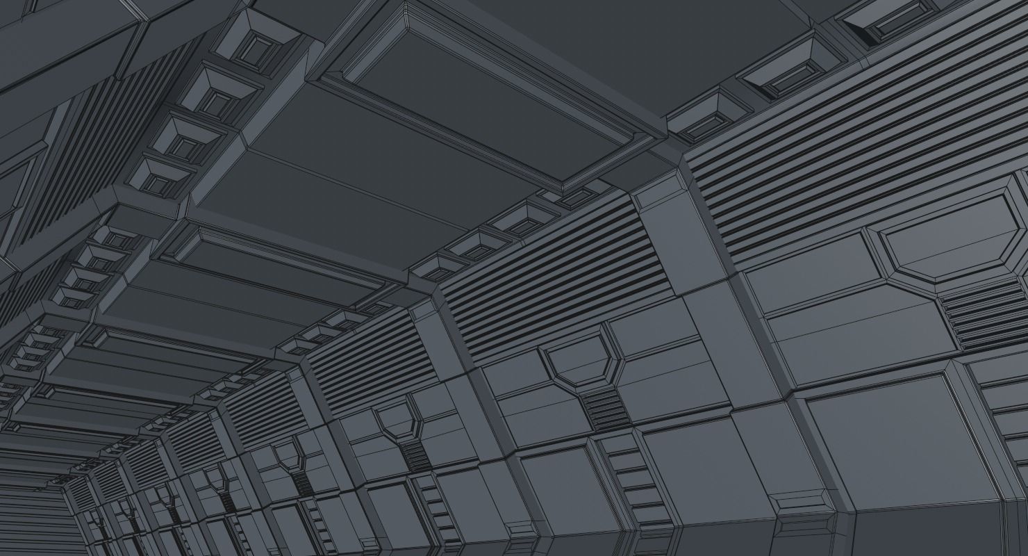 Sci Fi Corridor 3D model_21