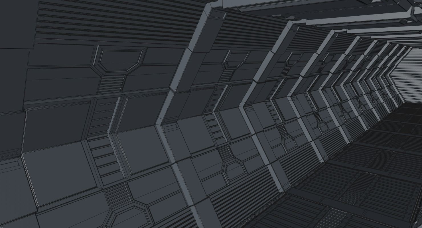 Sci Fi Corridor 3D model_19