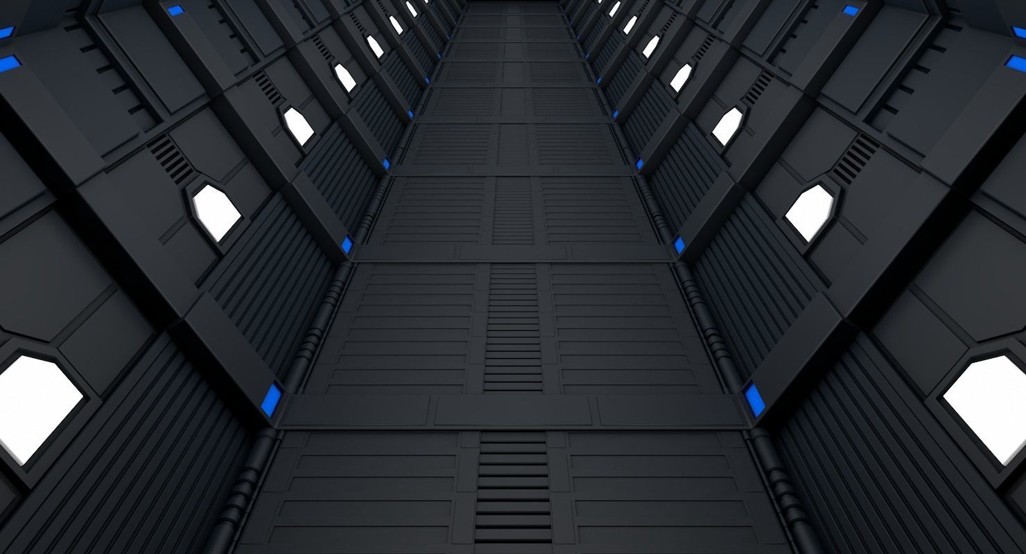 Sci Fi Corridor 3D model_2