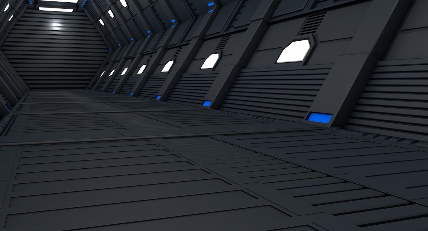 Sci Fi Corridor 3D model_8