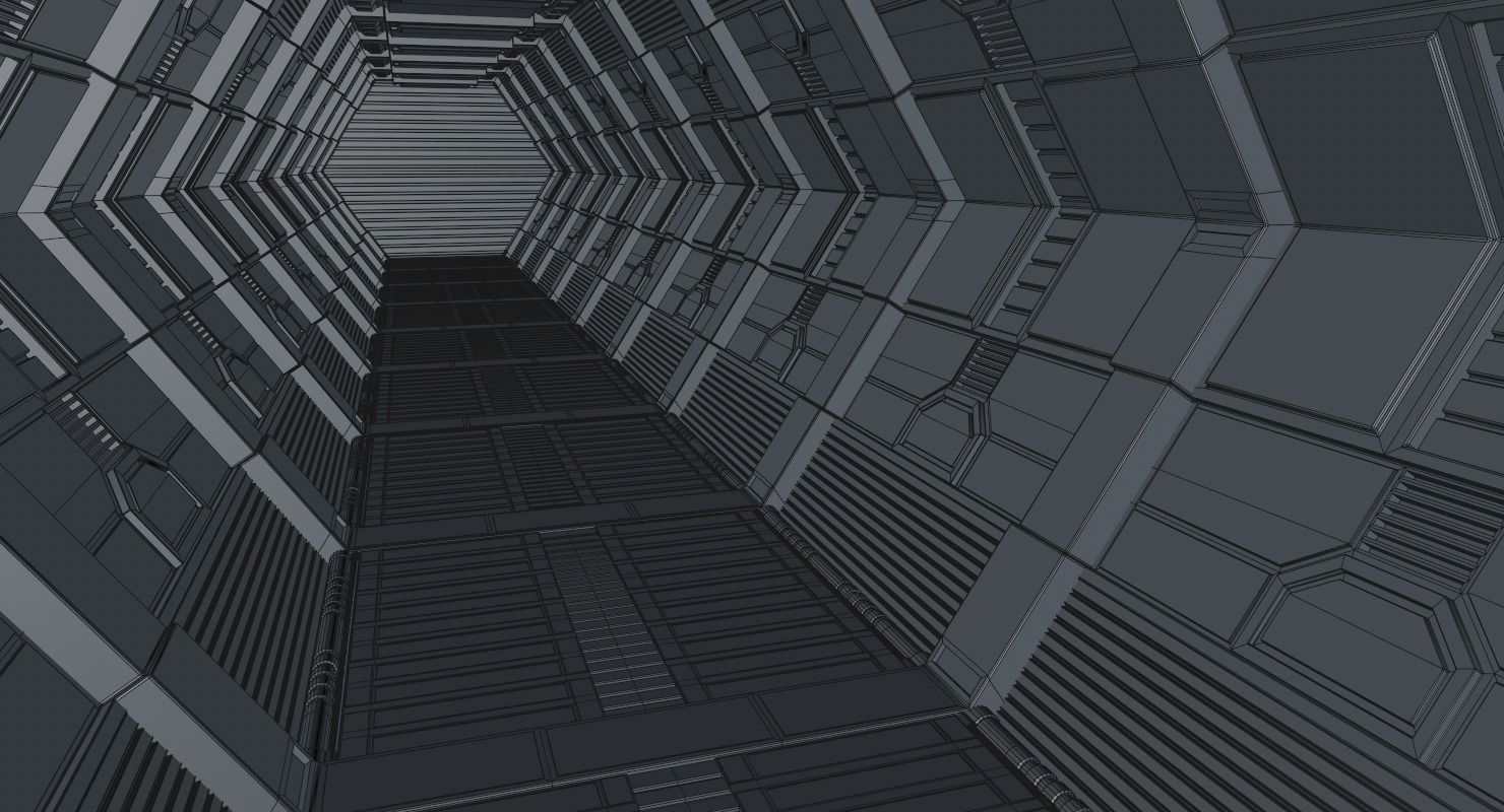 Sci Fi Corridor 3D model_14