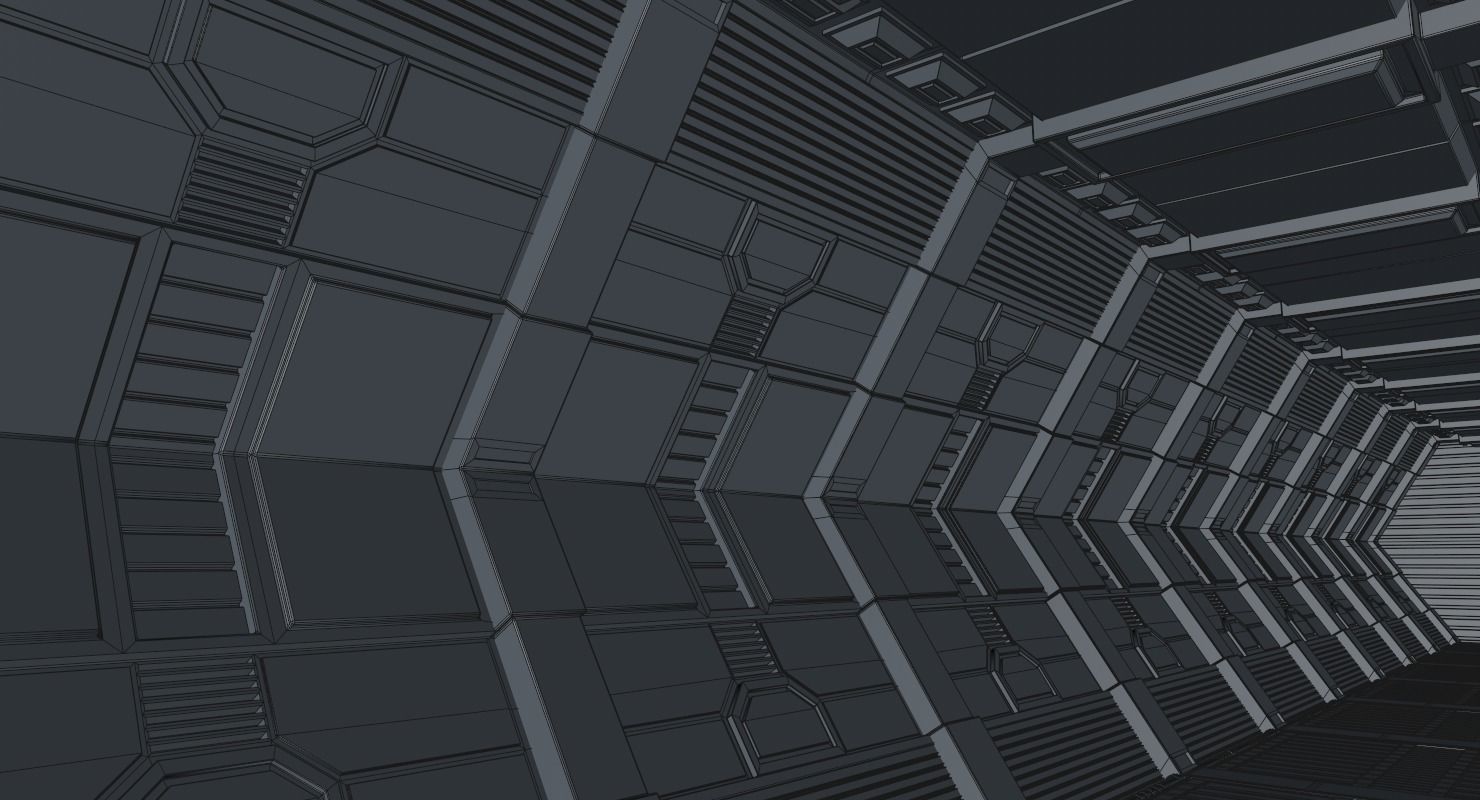 Sci Fi Corridor 3D model_16