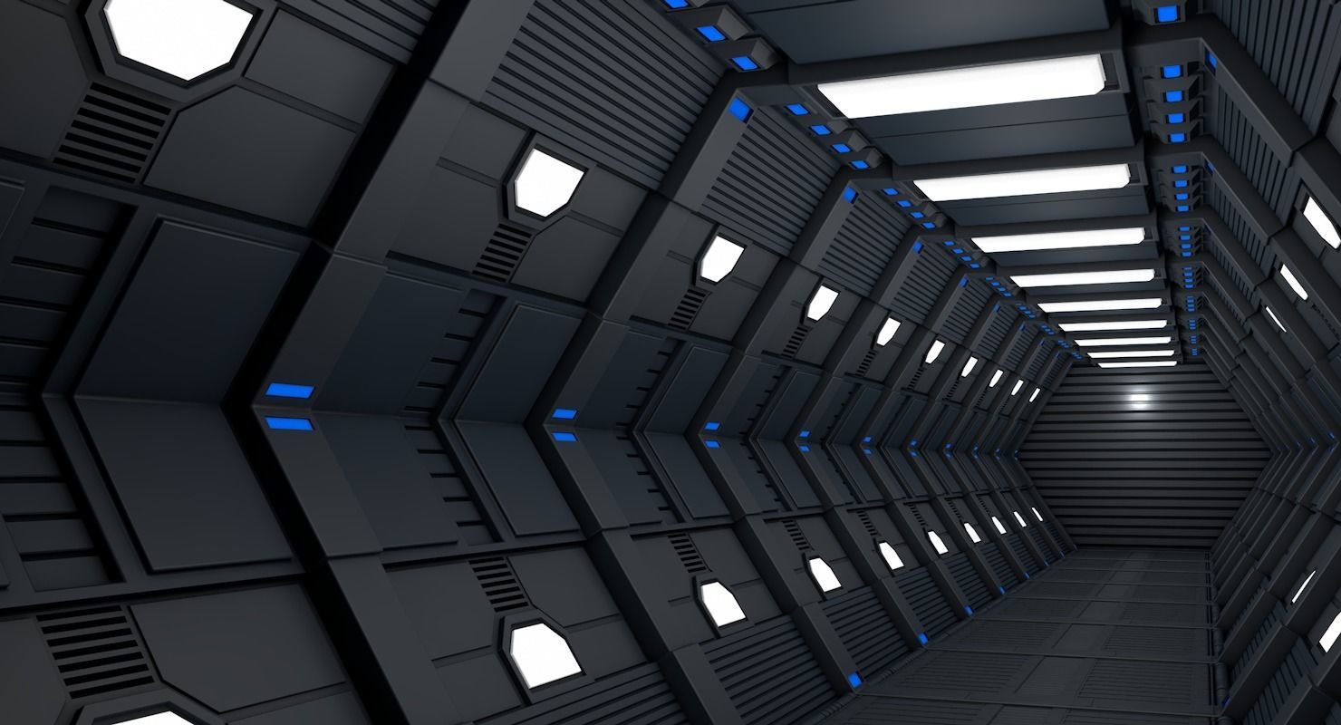 Sci Fi Corridor 3D model_3