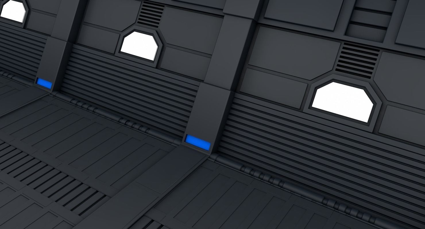 Sci Fi Corridor 3D model_7