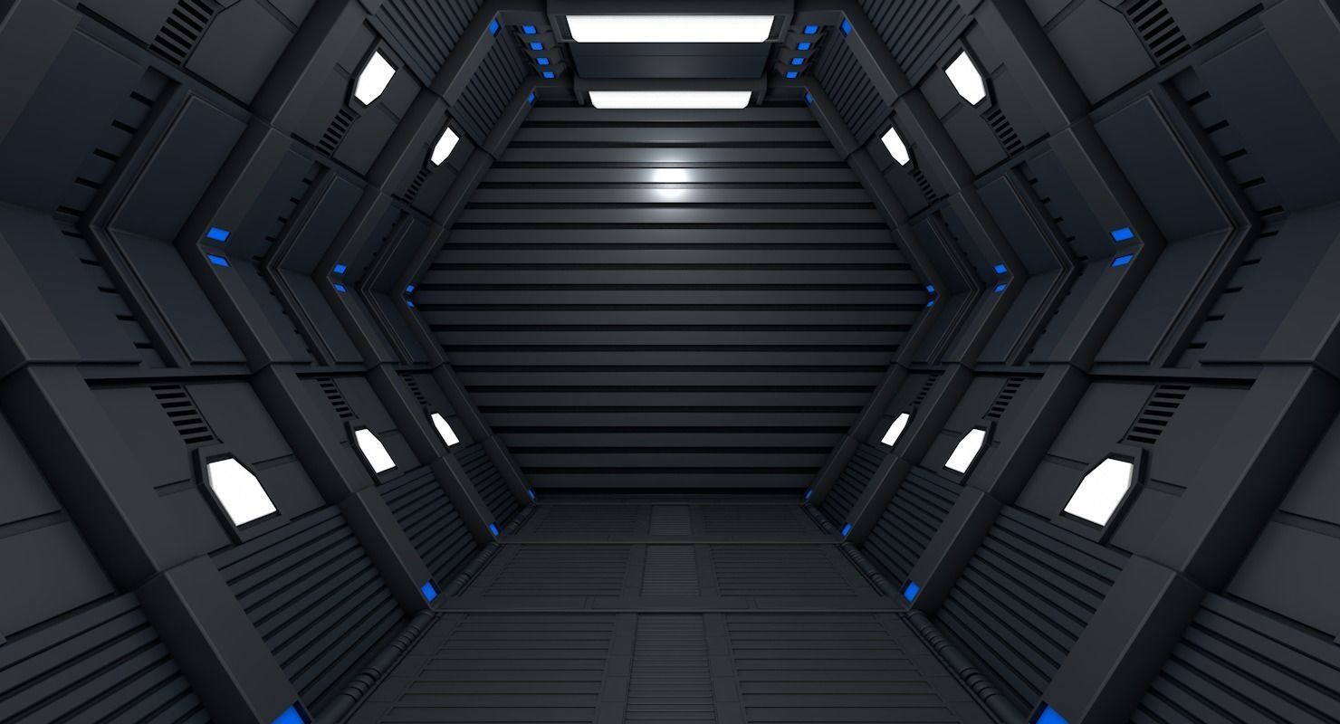 Sci Fi Corridor 3D model_4