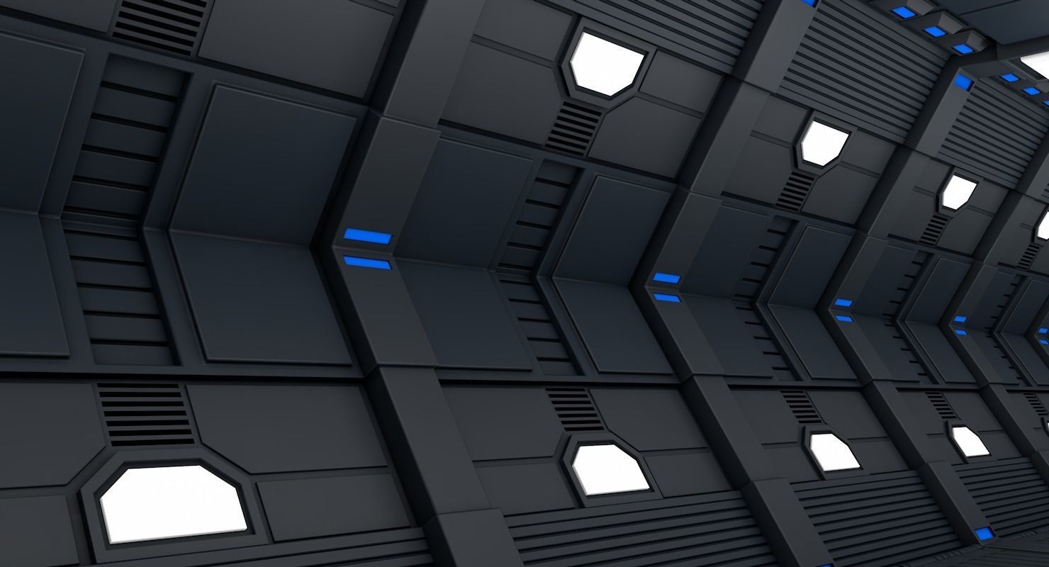 Sci Fi Corridor 3D model_6