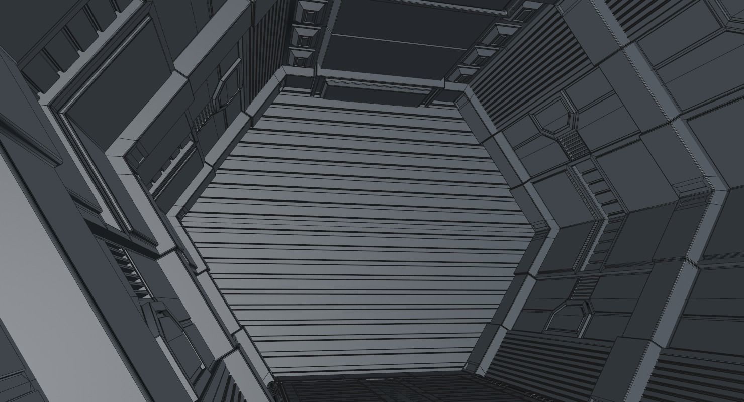 Sci Fi Corridor 3D model_17