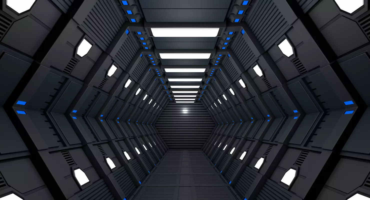 Sci Fi Corridor 3D model_0