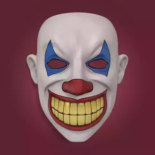 Clown Mask Low-poly 3D model