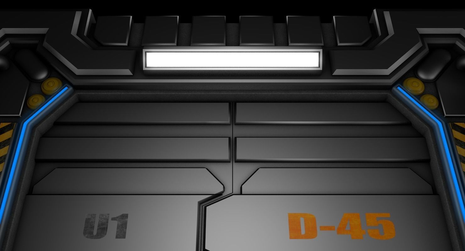 Sci Fi Door 3D model_7
