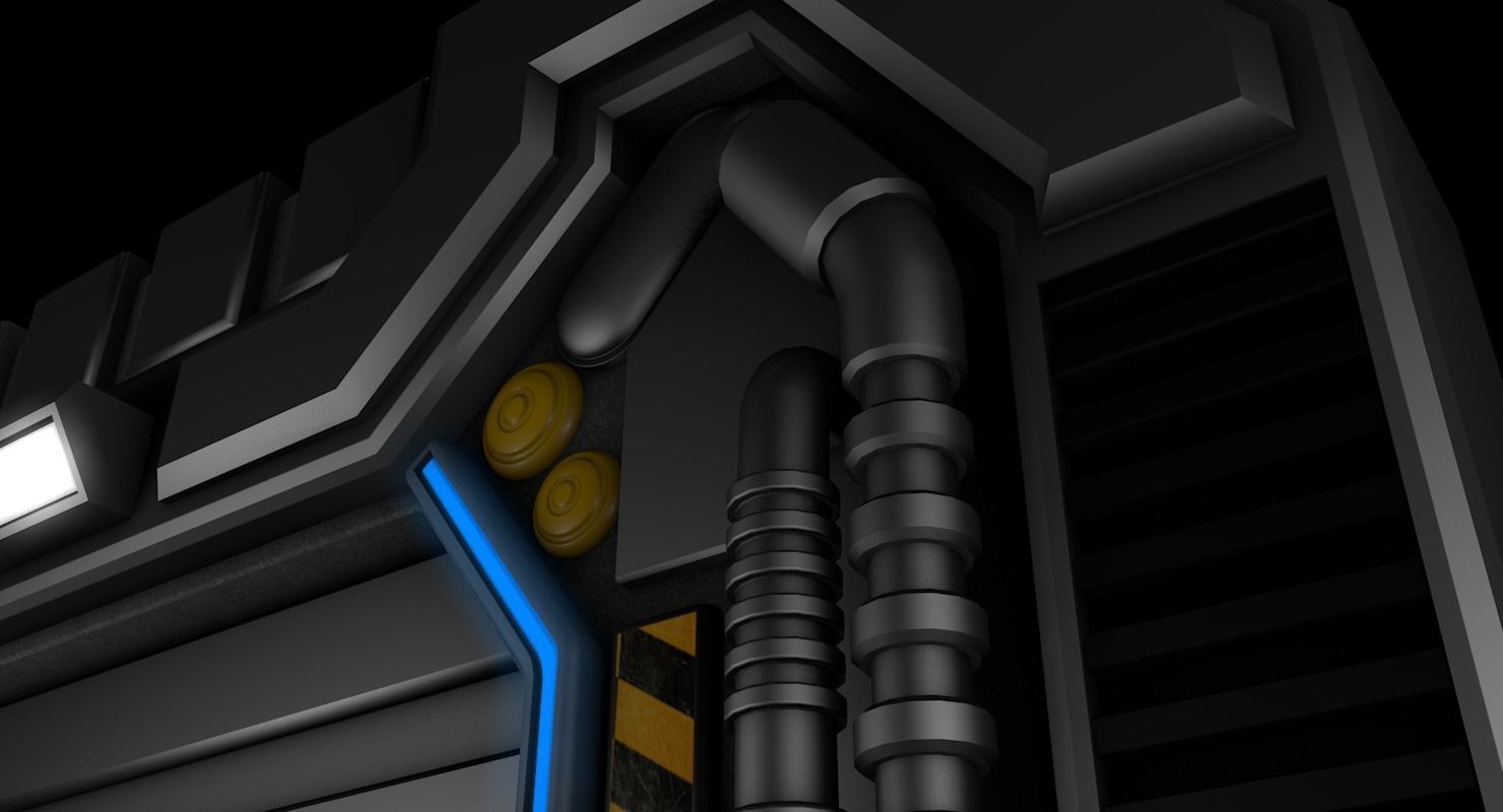Sci Fi Door 3D model_8