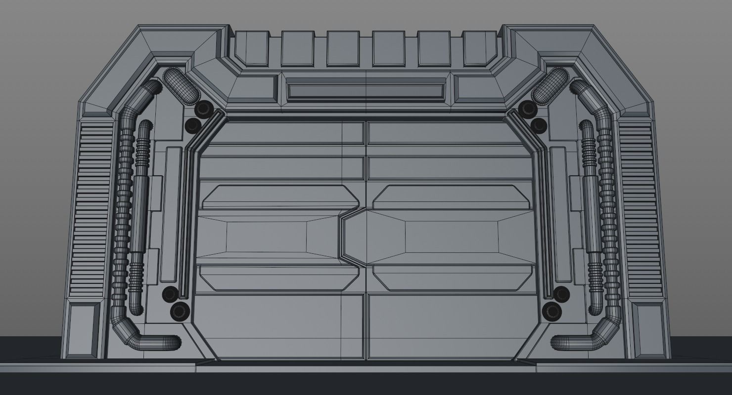 Sci Fi Door 3D model_12