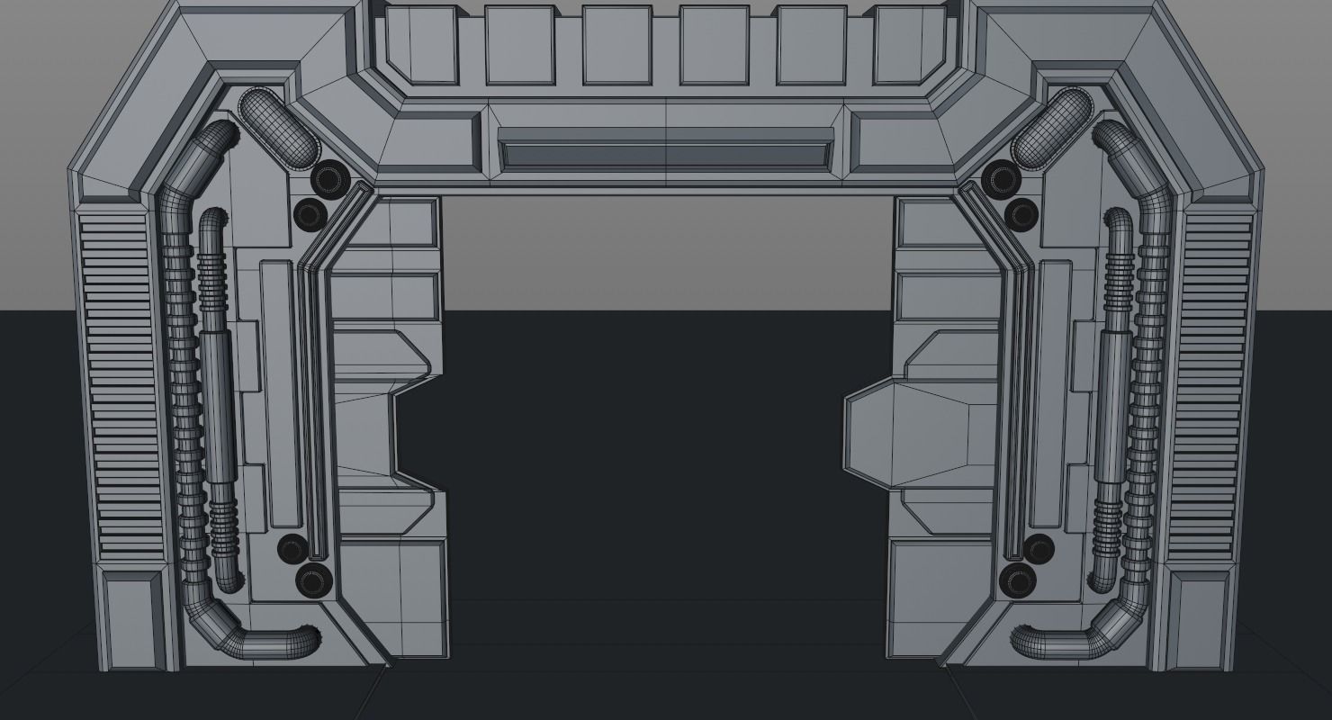 Sci Fi Door 3D model_21