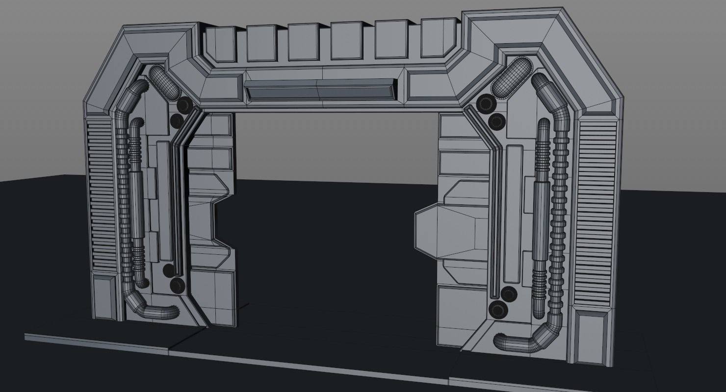 Sci Fi Door 3D model_20