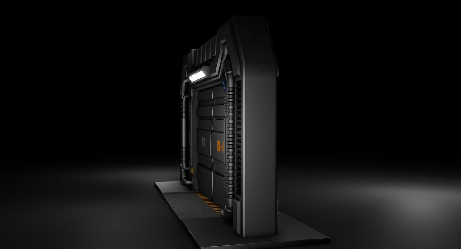 Sci Fi Door 3D model_4