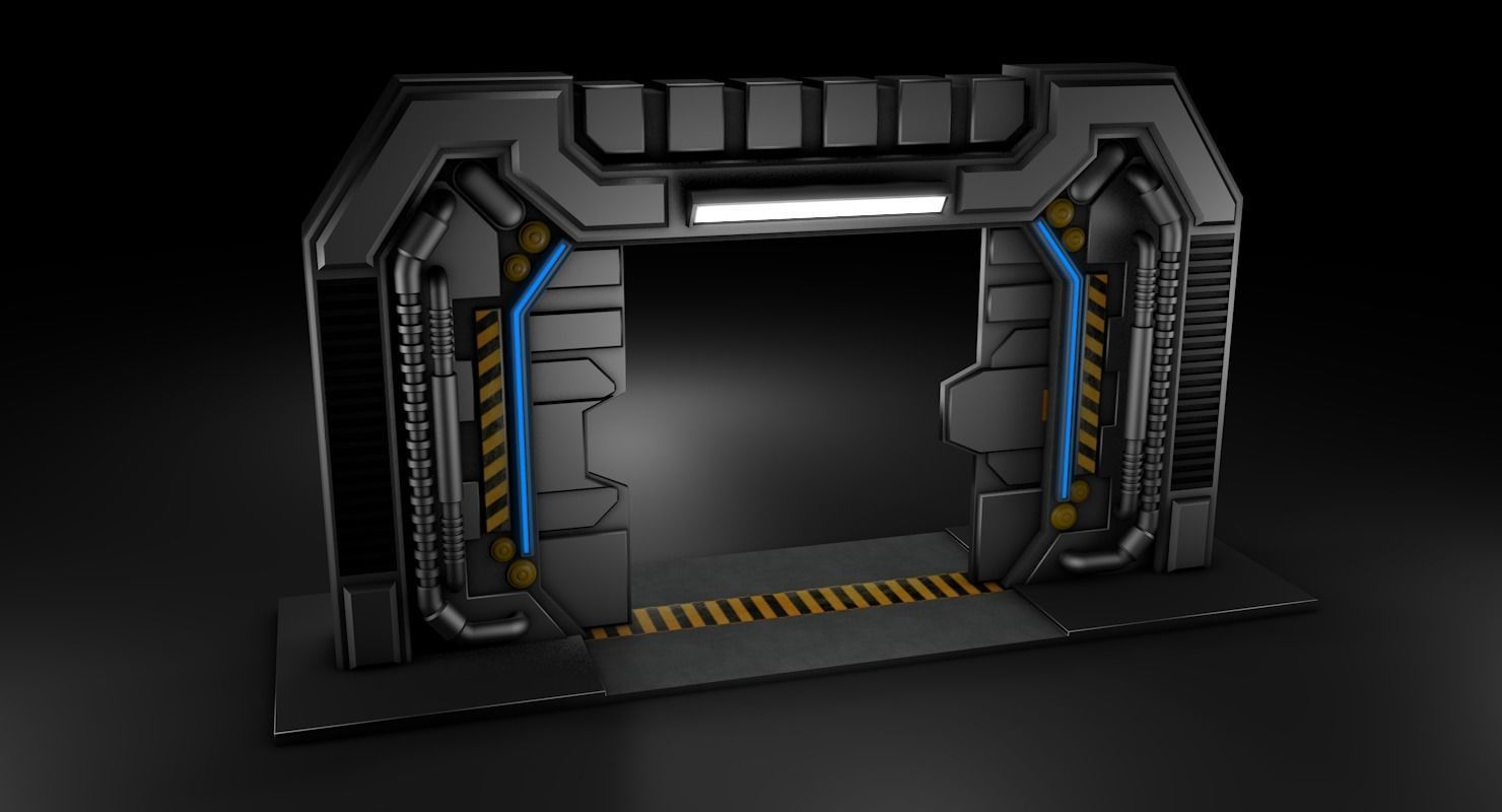 Sci Fi Door 3D model_10