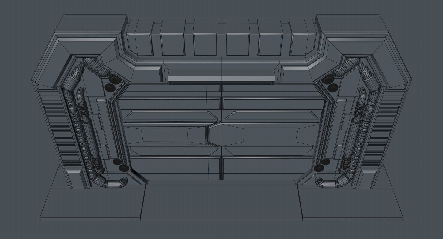 Sci Fi Door 3D model_14