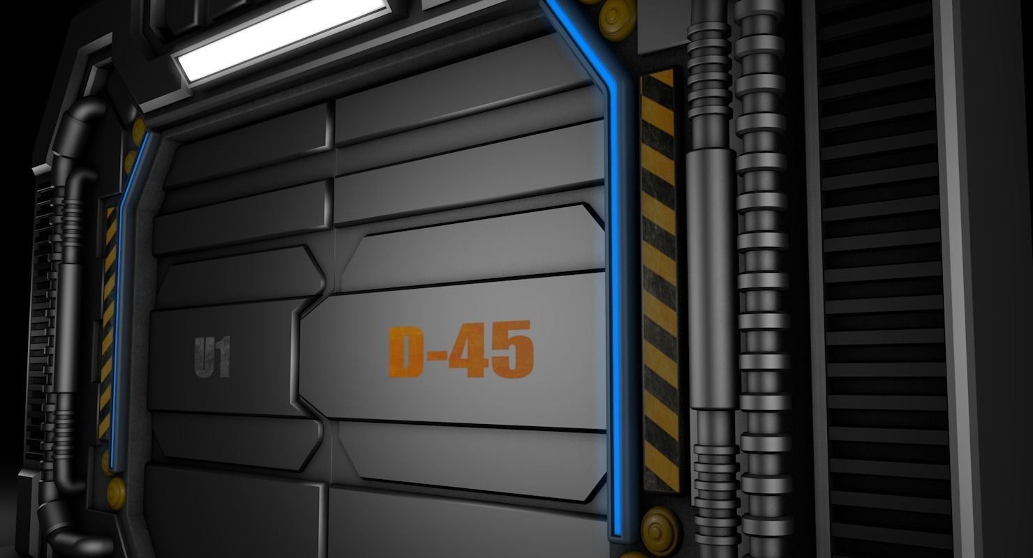 Sci Fi Door 3D model_5