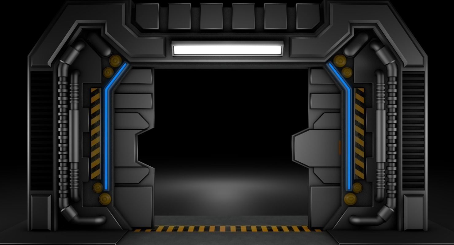 Sci Fi Door 3D model_11