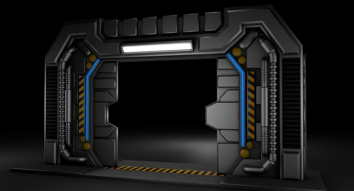 Sci Fi Door 3D model_9