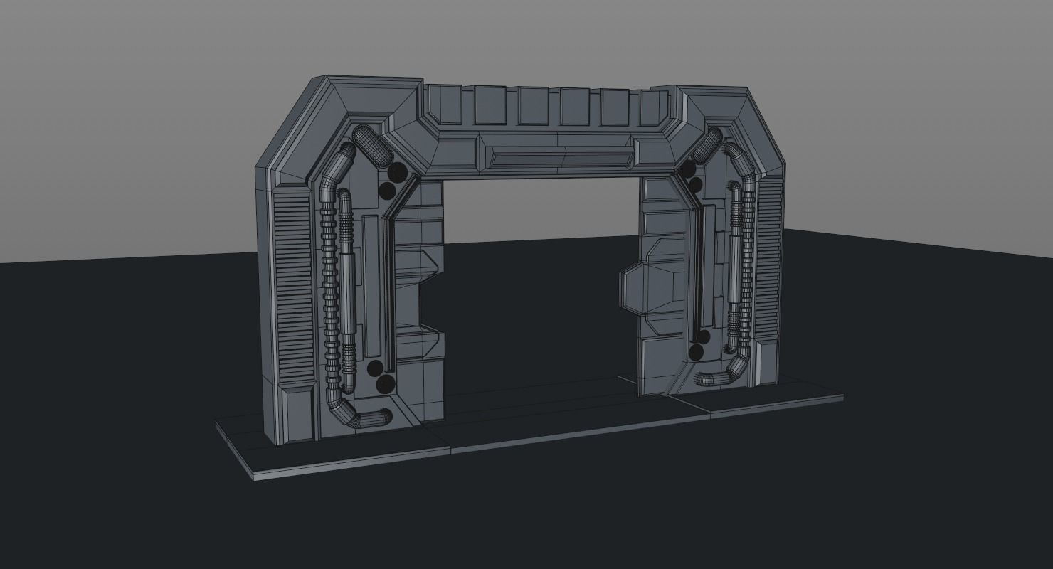 Sci Fi Door 3D model_22