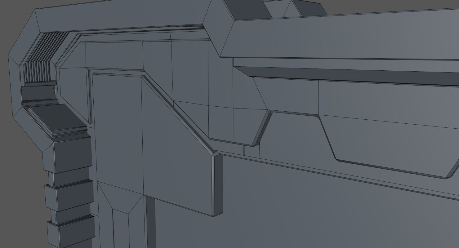 Sci Fi Door Low-poly 3D model_17