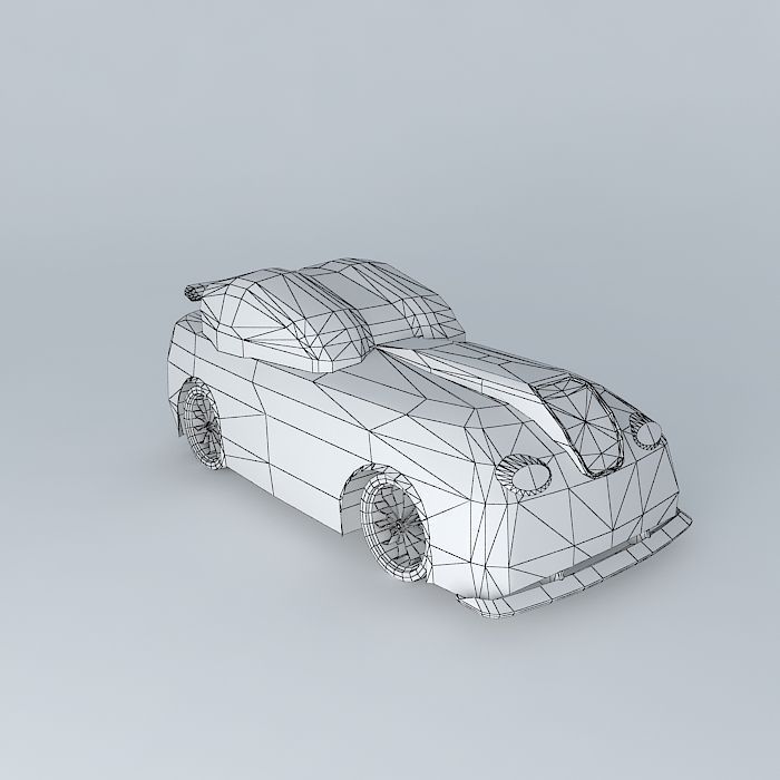 Retro-Style concept car  Free 3D model_3